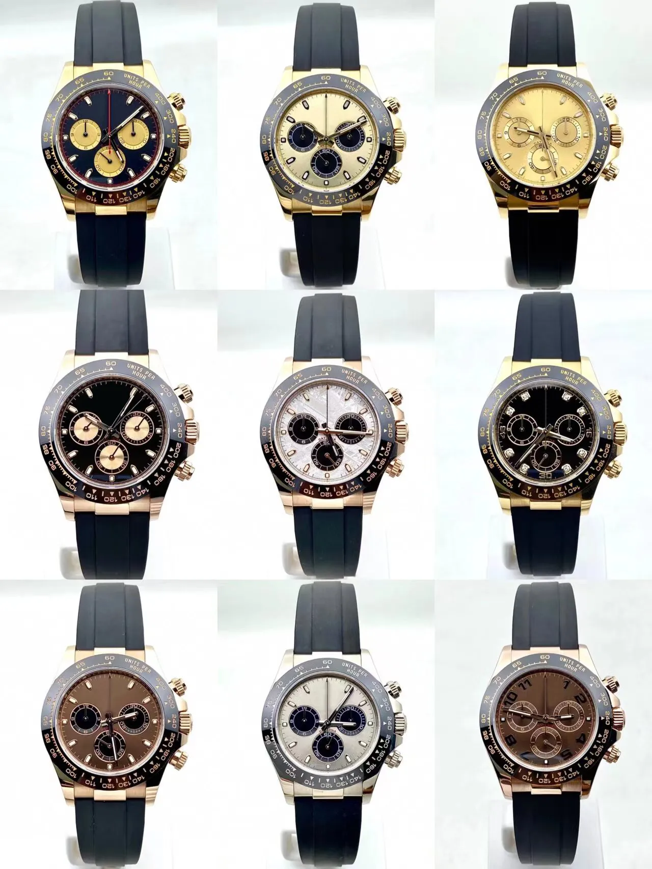 2024 Luksusowy automatyczny zegarek mechaniczny Wysokiej jakości trzy pierścionki 41 mm mężczyzn zegarek szafirowy soczewki silikonowy projektant