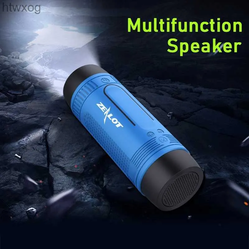 Tragbare Lautsprecher ZEALOT S1 Drahtloser Lautsprecher Bluetooth Tragbarer Stereo-Bass-Subwoofer Unterstützt Taschenlampenradio Micro-SD-Karte AUX-Mikrofon YQ240124