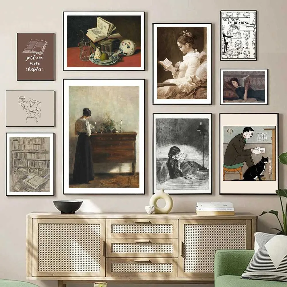 Conjunto De Arte De Pared De Lienzo Con Temática De Libros, Decoración De  Pared De Galería, Regalo Para Amantes De Los Libros, Impresiones De Arte  Académico Neutral Para Biblioteca De 9,44 € | DHgate, image size:1000x1000