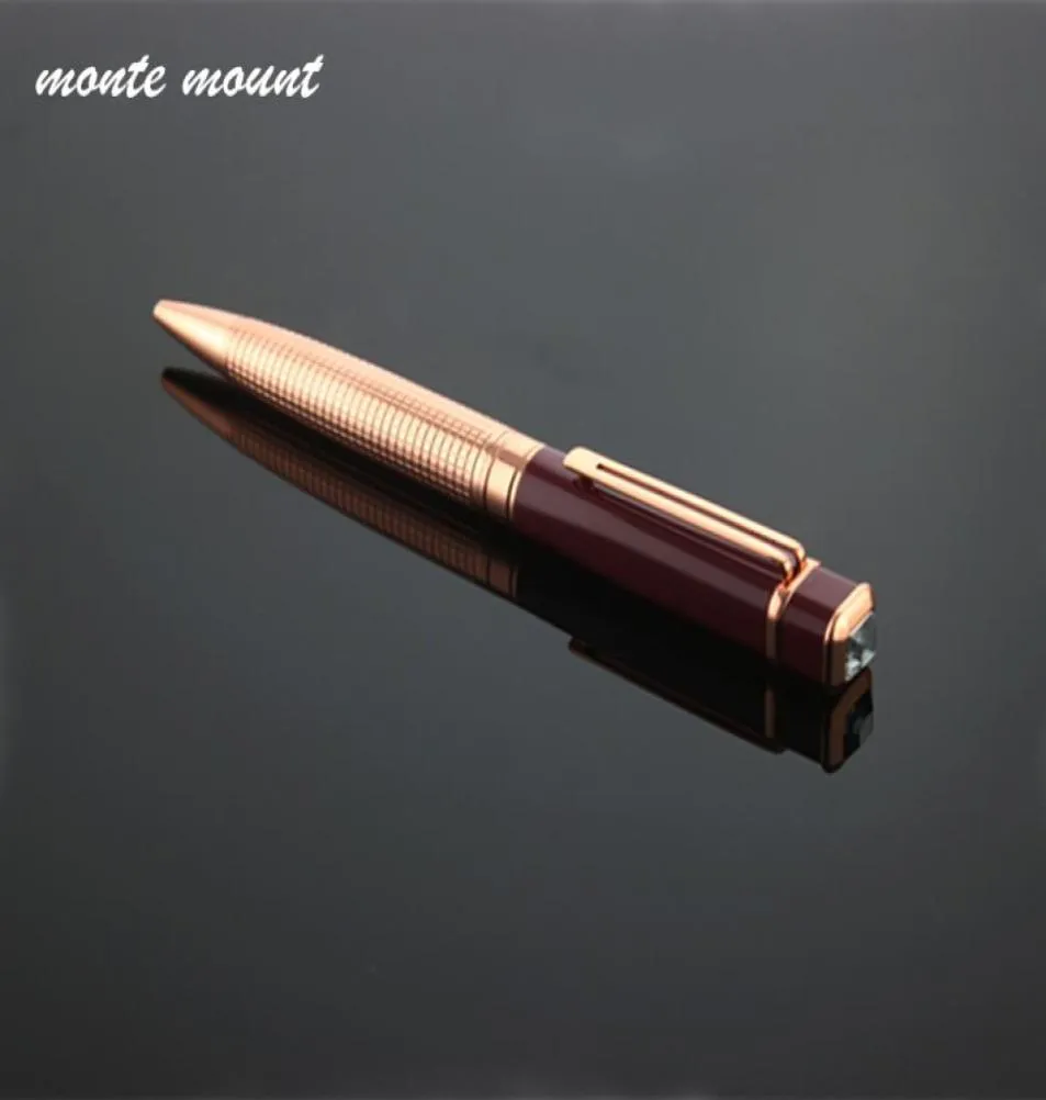 Monte Mount Diamond Ballpoint Pen Pen Office Akcesoria School Material Metal Pen Ballpoint Roller Ball1316193