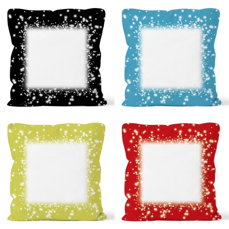 Poduszka sublimacja mieszanie Poliester Krótkie pluszowe poduszki Pokrycie ciepła 45*45 cm Multi Colours Sofa Pillowcases Mhy028