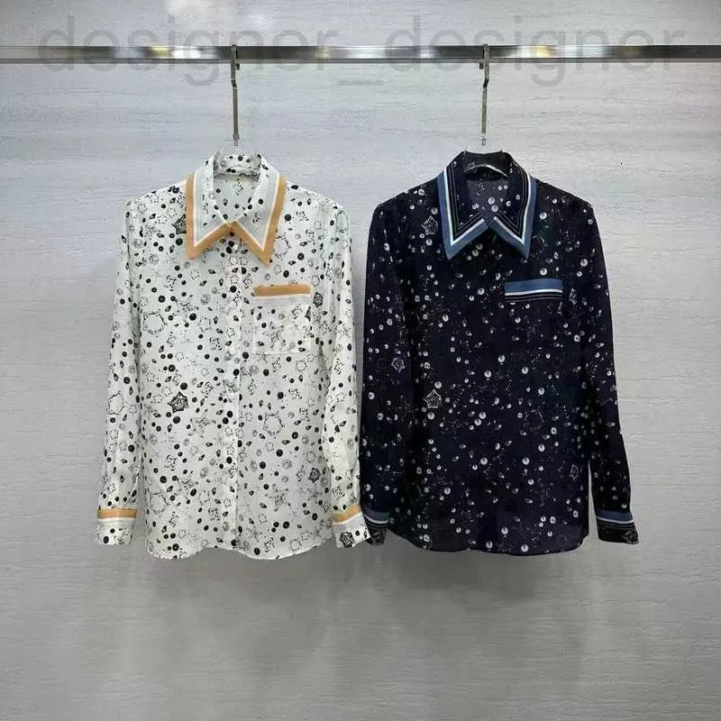 Blouses pour femmes chemises marque de créateur spécial 24 début printemps F soie Double crêpe positionnement numérique chemise imprimée KJEM