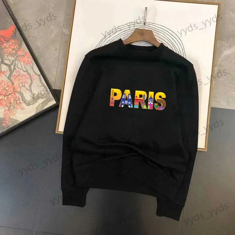 Erkek Hoodies Sweatshirts Sonbahar Kış Kadınları Paris Mektupları Baskı Gündelik Hoodie Harajuku Y2K Moda Sweatshirt Kadın Hoody Street Giyim Ladies Trailtsuit T240124