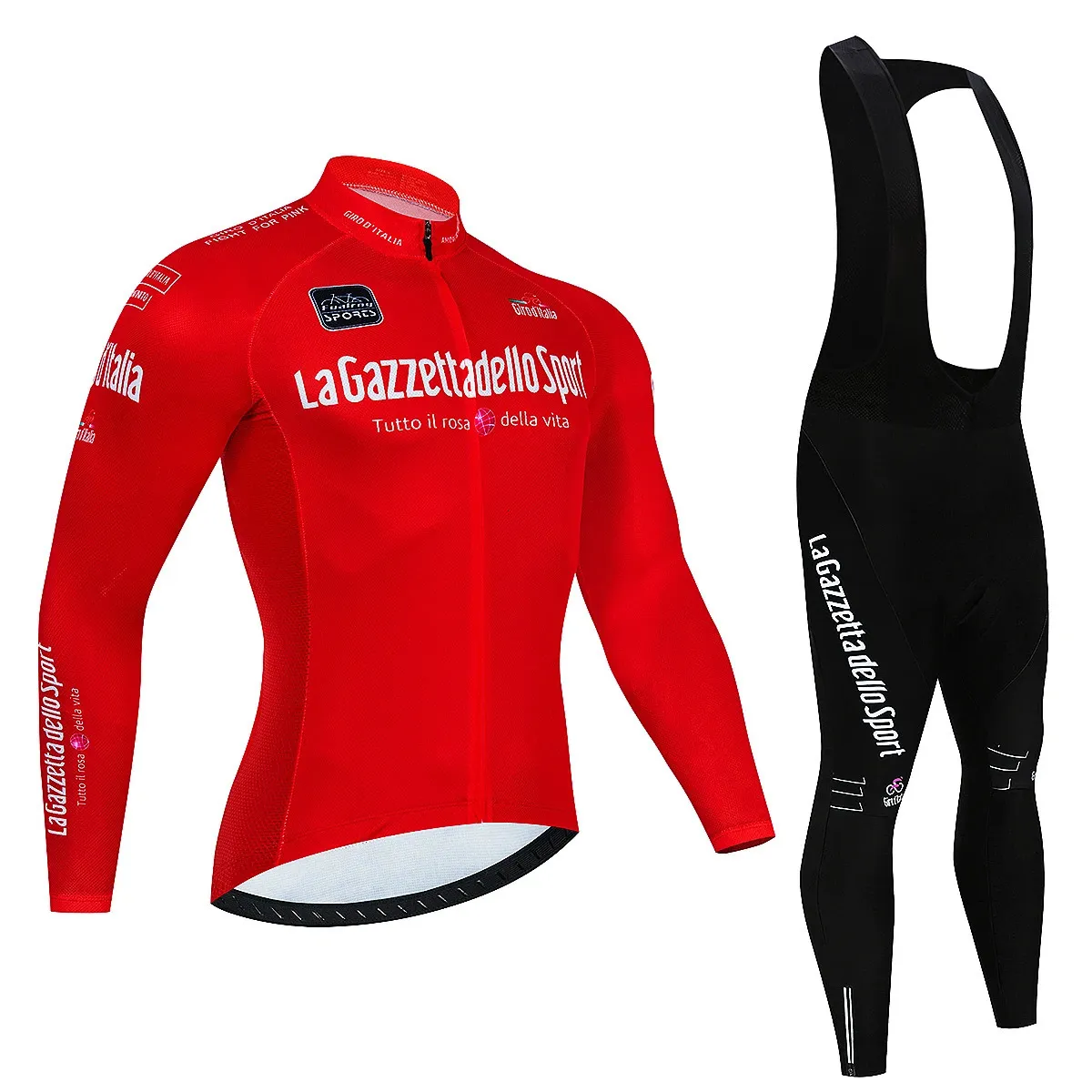 Tour De Italy D'ITALIA Ensemble de maillot de cyclisme Premium Anti-UV à manches longues combinaison de cyclisme de descente automne uniforme de course professionnel à séchage rapide 240119