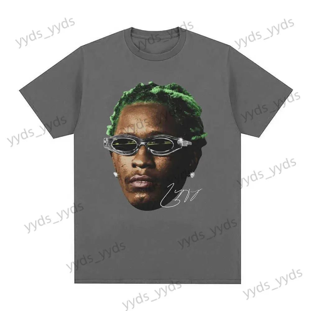 T-shirt da uomo Estate Casual Cotone Manica corta O-Collo T-shirt Rapper Young Thug T-shirt grafica Uomo Donna Moda Hip Hop T-shirt vintage T240124