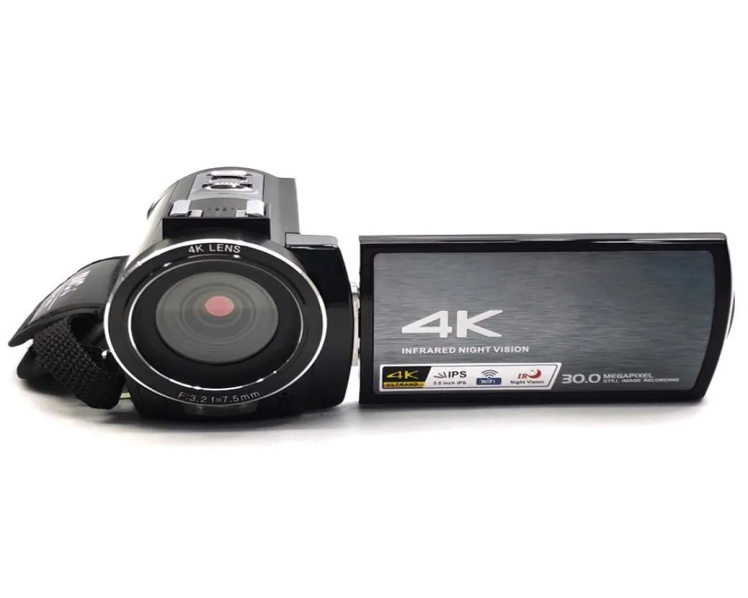 Kamery cyfrowe 4K kamera 60 FPS kamera wideo WiFi 48MP Wbudowane wypełnienie światła ekran dotykowy Vloggowanie dla YouBute Recorder5080303