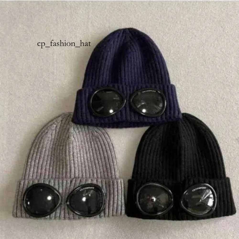 CP Två linsglasögonglasögon CP Comapny Beanies Män stickade hattar Skull Caps Outdoor Women Uniesex Winter Beanie Black Grey Bonnet Gorros CP Companys 2023 Winter 6344