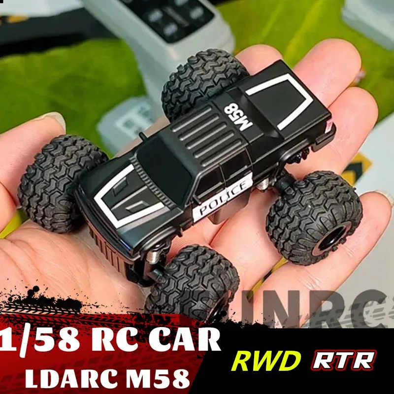 LDARC 1/58 1 58 MINI RC CAR M58 2.4G RWD RTR Canavar Kamyon Uzaktan Kumanda Araç Masası Oyuncak Araba Çocuklar İçin Kid 240122