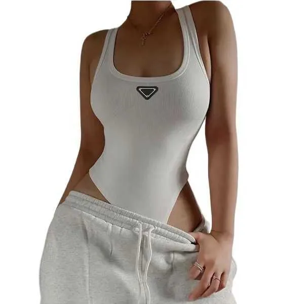 Designer Marke Damen Einteilige Tops U-Ausschnitt Overall Mädchen Hosenträger Weste Bikini Camisoles T-Shirts Bottoming Unterwäsche 1RCX0