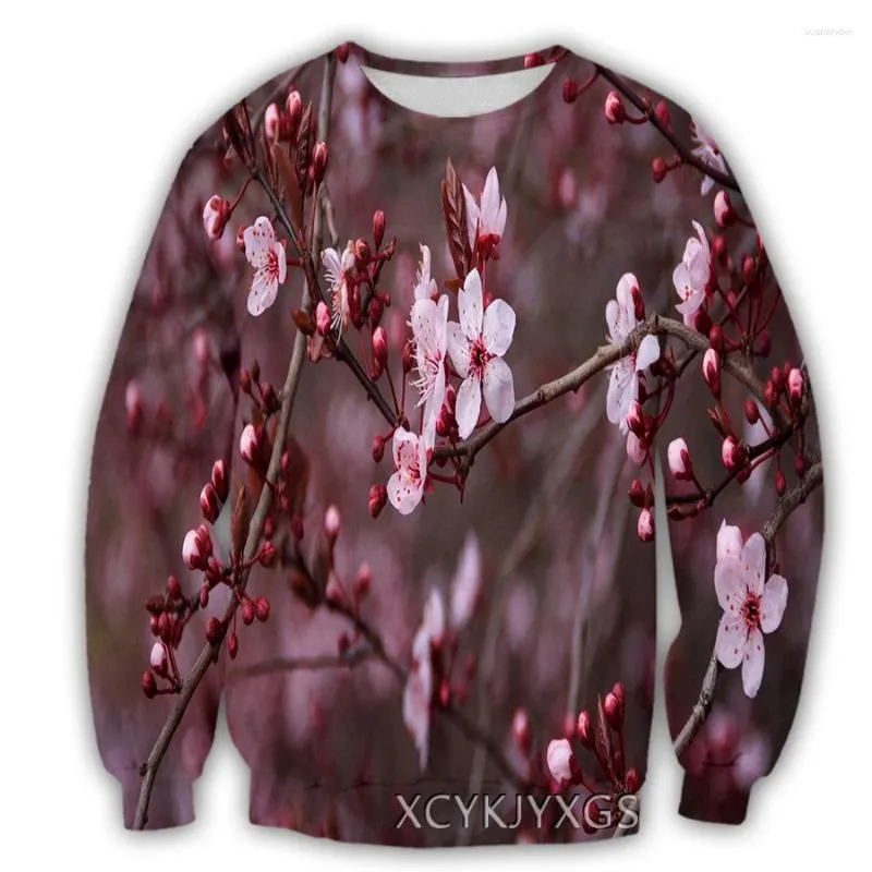 Herren Hoodies Männer/Frauen Kirschblüte 3D Gedruckt Kleidung Casual Sport Streetwear Pullover S10