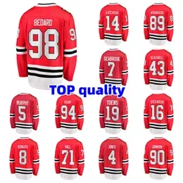 Hockey Jerseys new arrive Connor Bedard TAYLOR HALL COREY PERRY SETH JONESRYAN DONATO Fanatics Branded 2023 Draft Home alway Breakaway Player Jersey - Red white