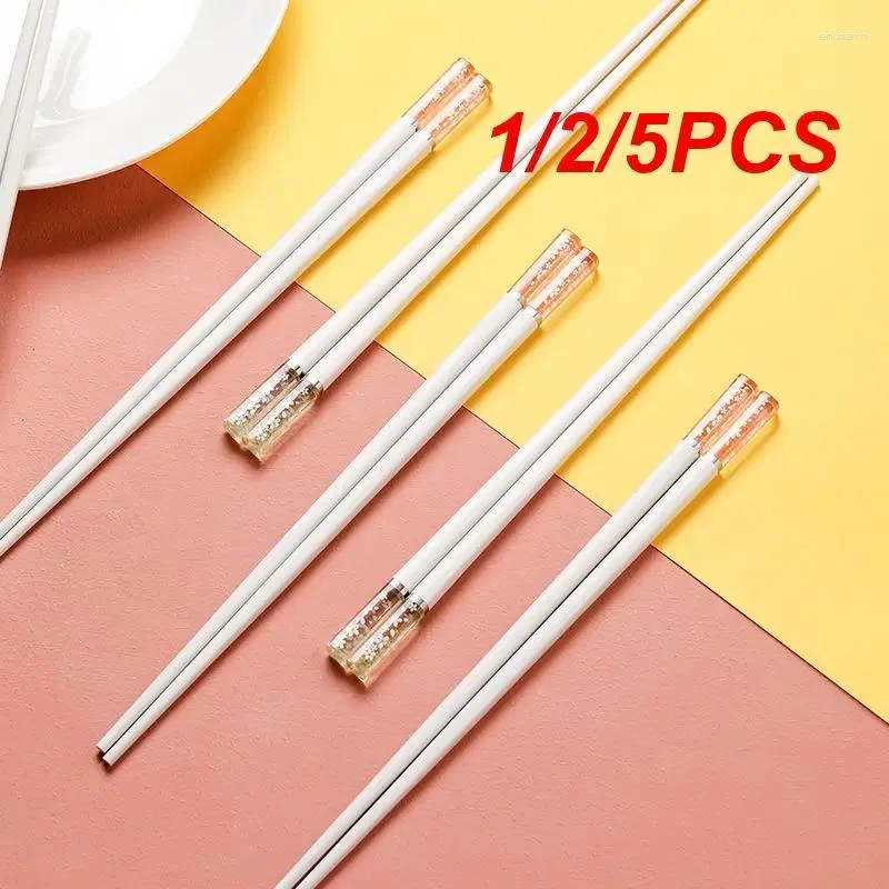 Chopsticks 1/2/5PCS High Temperature Wear-resistant Non-slip Amber Environmental Friendly Personality Kitchen Bar Supplies