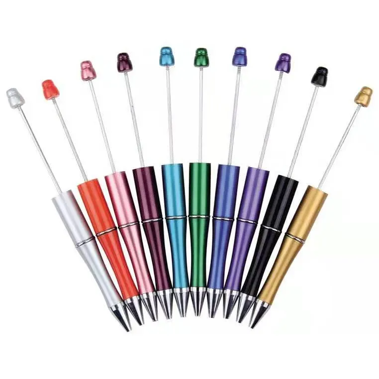 Amazon USA Japen creative crafts diy add a bead beadable pen original beads pens customizable Lampwork craft Writing tool ballpoint pen