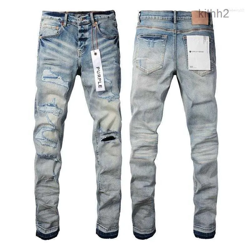 Herenjeans Luxe Man Zwart High Street Verf Graffiti Patroon Beschadigde Gescheurde Skinny Broek Broek I3X8