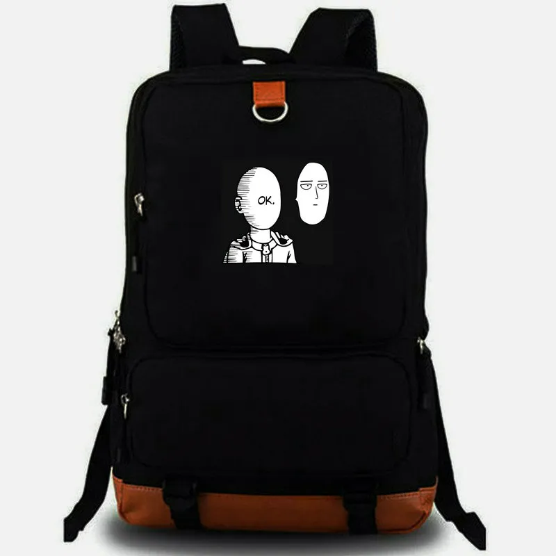 One Punch Man Sackepack Saitama Daypack The Hero School Bag Cartoon Print Rucksack Imposition de sac de loi