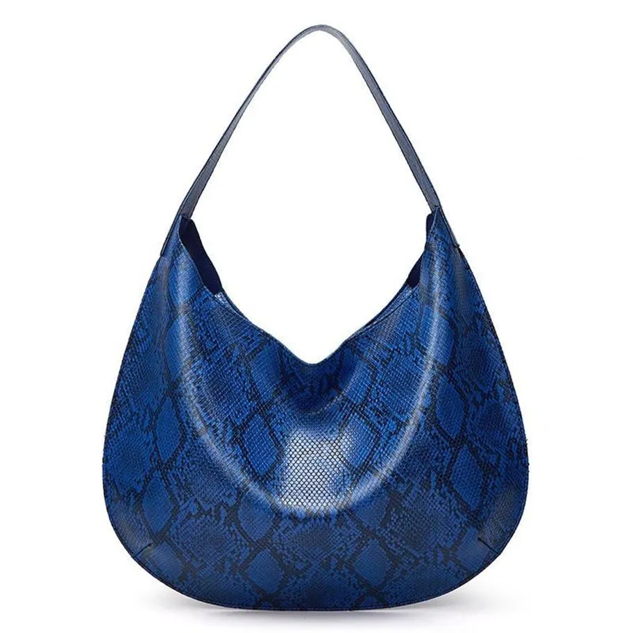 Serpentine Hobo Shoulder Bags for Women Tote Handbags Fashion Large Capacity Ladies Designer Handbags High Quality258j
