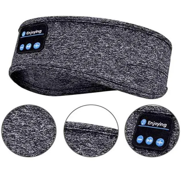 Bezprzewodowe słuchawki słuchawki Zestaw słuchawkowy Sen Bluetooth Head Scarfar Bezprzewodowy opaska sportowa Wbudowana w Sleep Music Eye Mask4861981