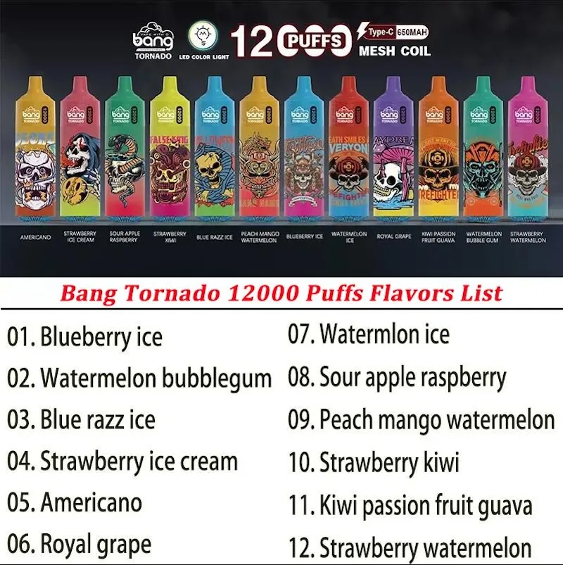 Puff 12000 12K Puffes Dispostables E Cigarettes Disque de vape Pod 650mAh Batterie 23 ml Cartouche préfabillée Stick Vs Puff 12000 9000 9K 12K 7000 6000 King 15000 Bang Box 12000