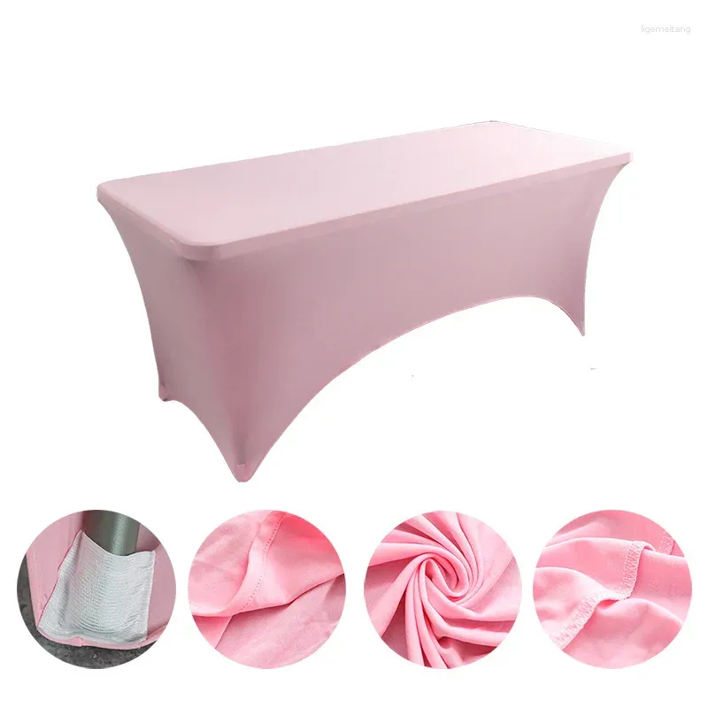 Table Cloth High-grade Pure Color Polyester Square Stretch Set_Ling115