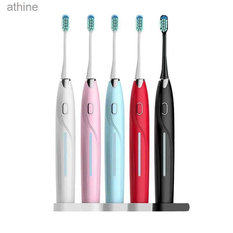 Brosses à dents électriques Têtes de rechange brosse à dents/adulte/maglev intelligent/5 vitesses/fête étudiante/onde acoustique/charge/fourrure douce imperméable/noir YQ240124