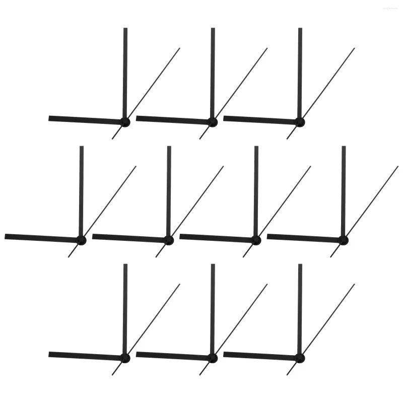 Relógios acessórios 10 conjuntos de relógio de parede mão digital mãos longas kit diy para reparo peças de plástico de substituição