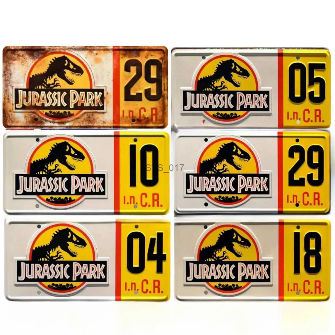 Metal Painting Vintage Pig Wall Signs Celebrity Machines Jurassic Park Explorer Metal Tin Signs Plate