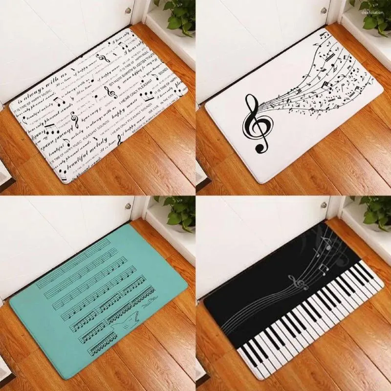 Tapijten Piano Elements Design Home Decor Tapijt Antislip Coral Fleece Wasbare Mat Vloer