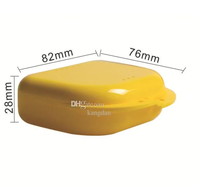 Portable Denture storage box Case for outdoor traveling sports Mouthguards False Teeth Retainer Box