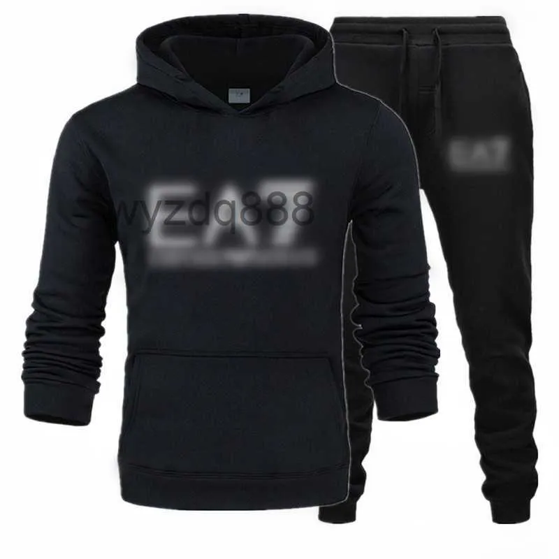 Designer Mens Tracksuits Sweater Byxor Set Basketball Streetwear Sweatshirts Sports Suit varumärke Brev Ik Baby Clothes Thick Hoodies Men byxor 3L9B