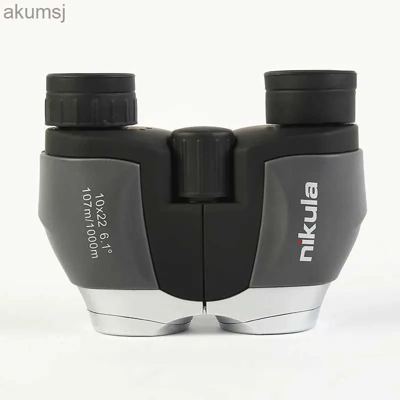 Teleskop Nikula Paul 10x22mm Low Light Night Vision Pocket High Power High Definition Telescope Binoculars With Hand Rem YQ240124