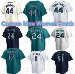 2023 Custom 44 Julio Rodriguez Jersey 24 Ken Griffey 28 Eugenio Suarez Jersey 23   3 J.P. Crawford 10 Jarred Kelenic 16 Kolten Wong