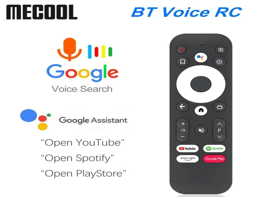 KM7 Google 인증 음성 Android TV Box8300606에 대한 원래 Mecool KM7 BT 음성 원격 제어 교체