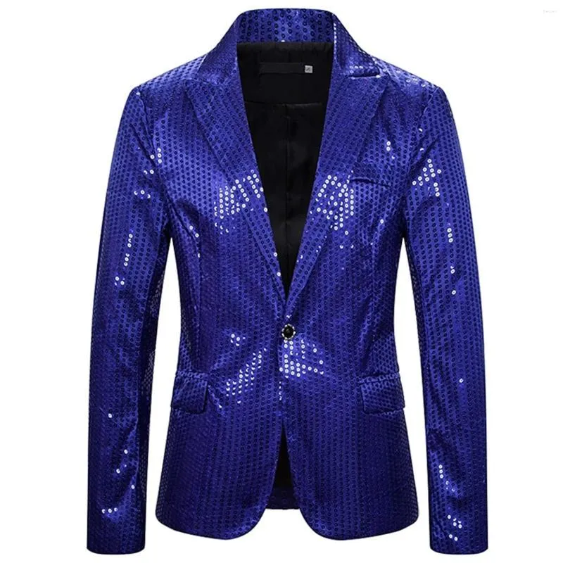 Trajes de hombre Traje de lentejuelas Traje Fiesta Escenario Discoteca Brillante Cool Show Jacket Top Tan para hombres