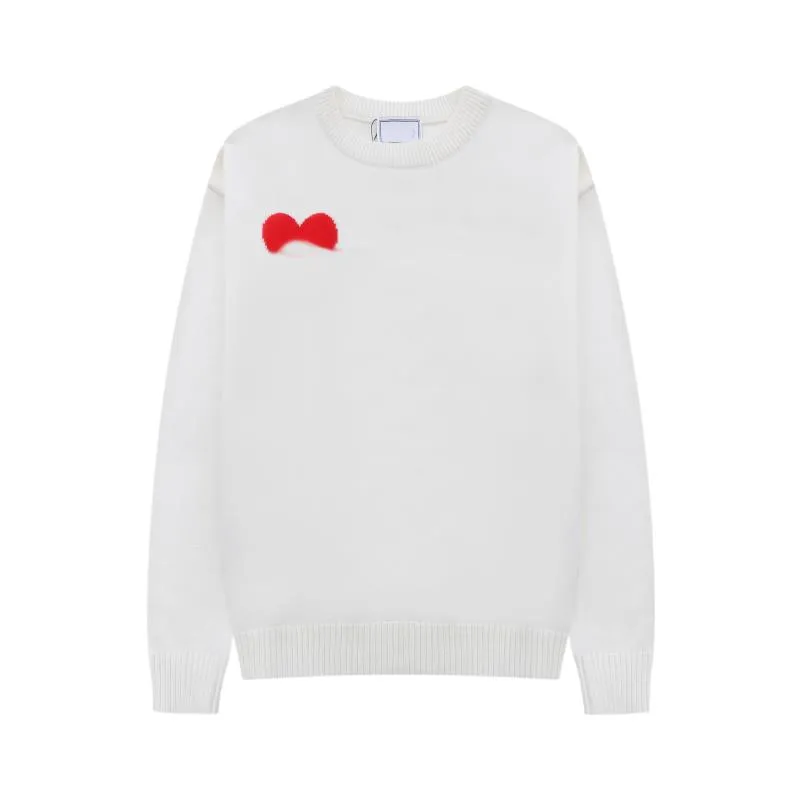 Kadın Sweaters 2024 Tasarımcı Sweater Kadın Kırmızı Kalp Lüks İşlemeli Kaşmir Hardigan Kazak En Kalite Moda Avrupa ve Amerika Külot Örme