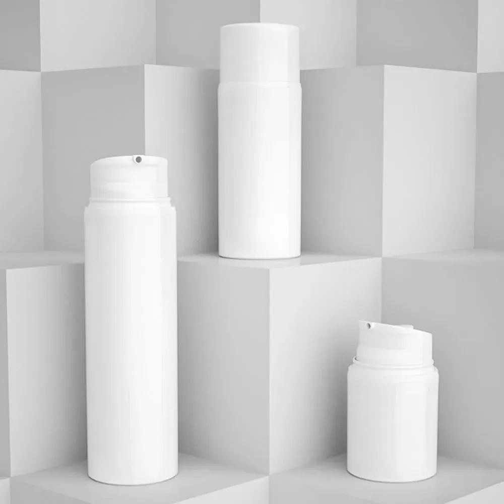 30ml 50ml 80ml 100ml 120ml 150ml Airless Bottle Bayonet Pump White Vacuum Container Empty Cosmetic Packaging Plastic Tube