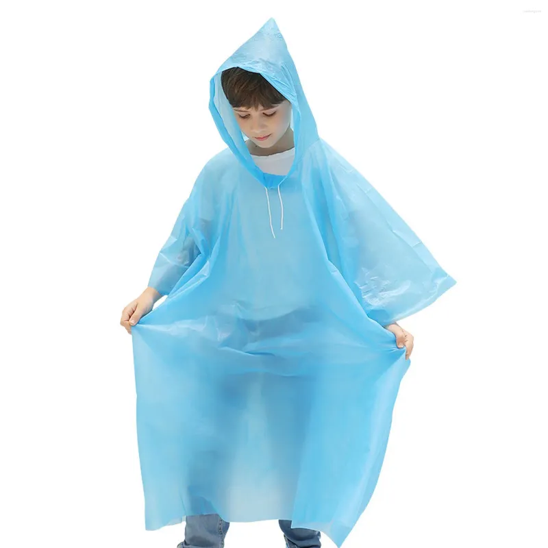 Raincoats Children Disposable Raincoat Thickened Waterproof EVA Rain Coat Kids Clear Transparent Tour Rainwear Suit