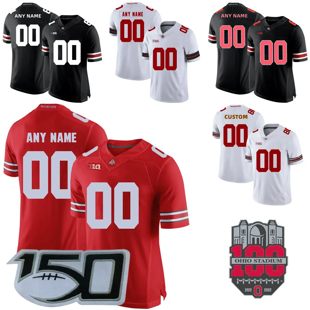 Maglia da calcio personalizzata NCAA College Ohio State Buckeyes 7 C.J. Stroud 5 Ga