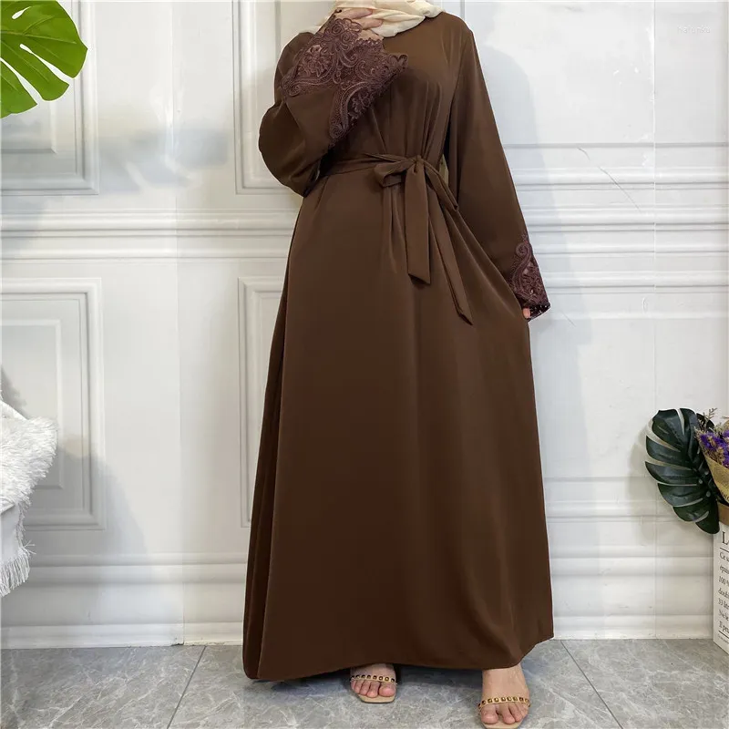 Roupas étnicas Ramadan Muçulmano Abayas para Mulheres Front Zipper Apliques Manga Vestido Turco Islâmico Kimono Robe Eid Dubai Abaya Kaftan