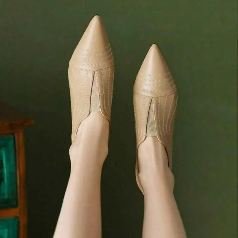 Sapatos de vestido feminino apontou toe tornozelo botas de salto alto primavera outono cor sólida leve antiderrapante único sapatos saltos alto feminino