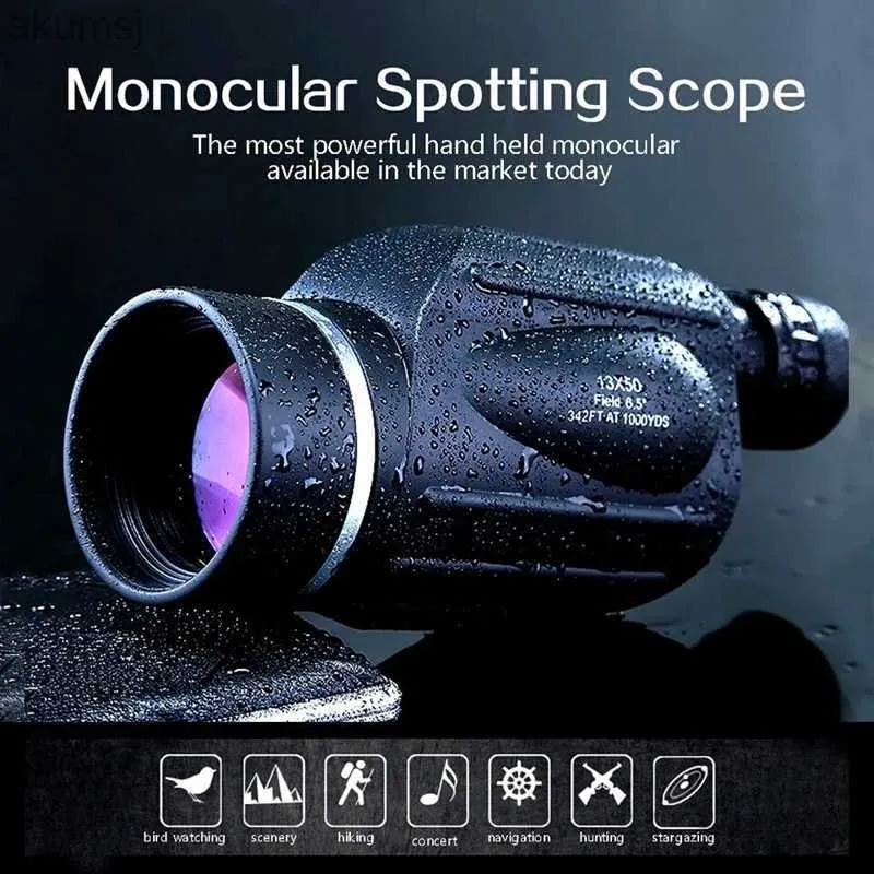 Telescópios monocular rangefinder gomu 13x50 medidor de distância tipo binóculos telescópio à prova dwaterproof água ao ar livre binoculo 114m/1000m yq240124