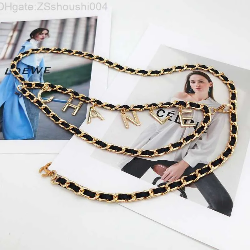 Famous brand Ladies Metal Chain dress decoration fashion temperament Braided chain Classic luxury belt women Designer party TopSelling KLMD