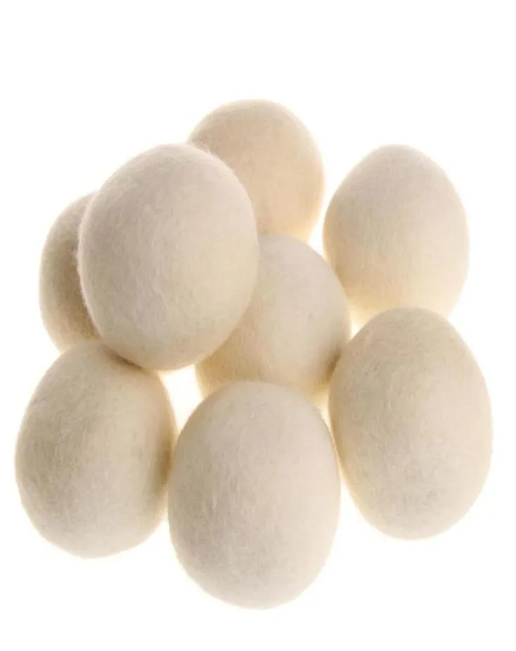 Livraison rapide 7 cm Boule de nettoyage de blanchisserie réutilisable Boule d'assouplisseur de tissu de lessive biologique naturelle Boules de séchage en laine biologique de qualité supérieure FY3645 F045467806