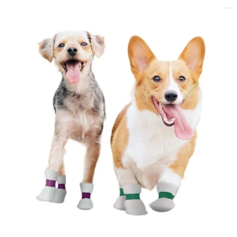 Botas de vestuário para cães, sapatos de proteção para filhotes, à prova d'água, descartáveis, bota para animais de estimação, 20 peças, acessórios de caminhada antiderrapantes