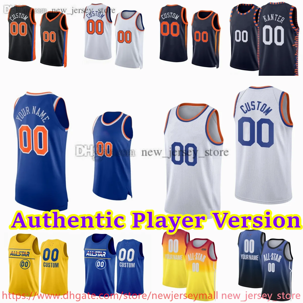 30 Julius Randle Jersey Custom Player Version 11 Jalen Brunson Basketball Authentic Stitched Jerseys Josh Hart Daquan Jeffries Mitchell Robinson Quentin Grimes