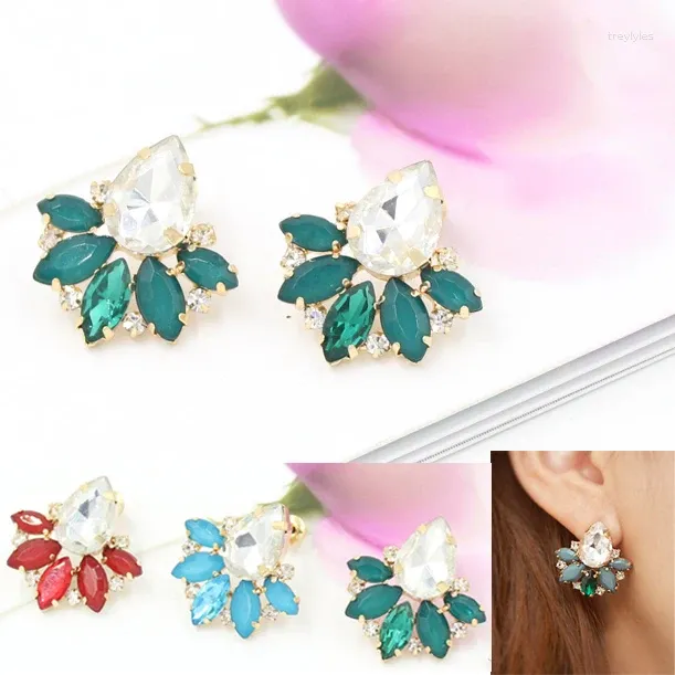 Boucles d'oreilles 12PRS/Lot, Bijoux de mariée en cristal strass brillant de haute qualité pour femmes et filles, vente en gros, Bijoux Brinco