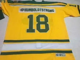 College Hockey Wears Custom CCM Broncos Humboldt Broncos #Humboldtstrong 18 Hockey Jersey Vintage #20 SCHATZ Stitched Embroidery Any name number S-5XL