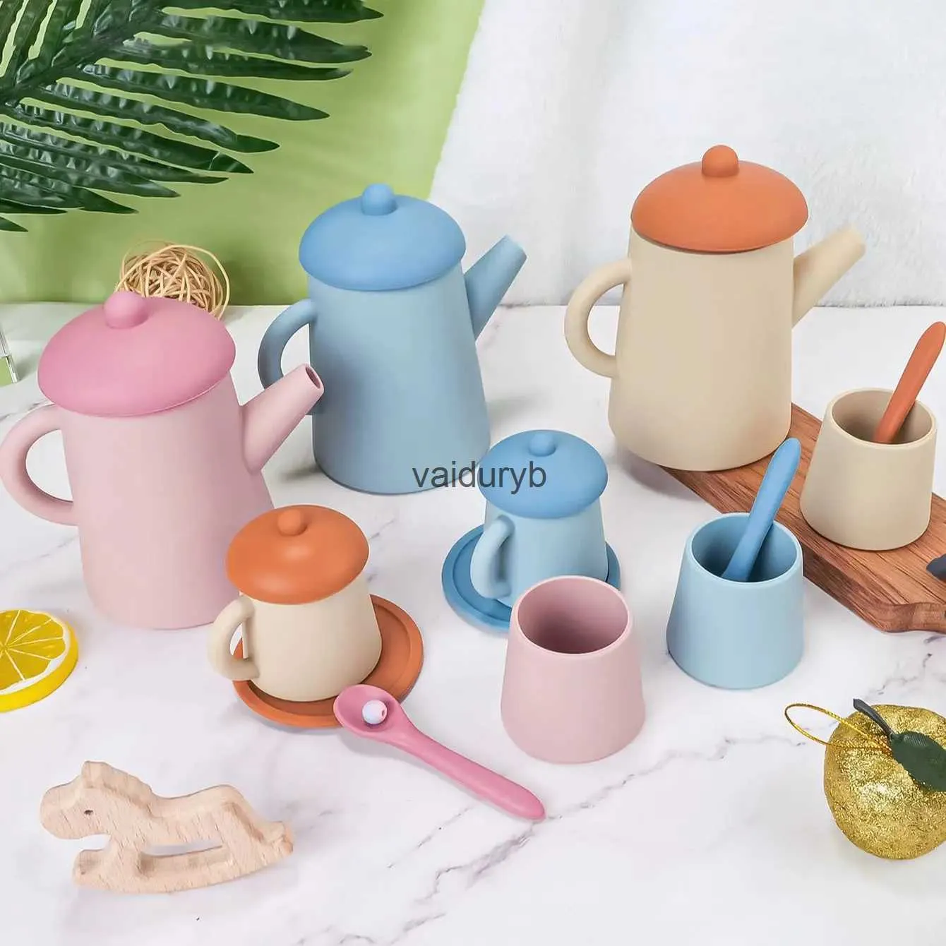 Cuisines Jouer Alimentaire Vaisselle en silicone Mini Tasses Ensemble Jouets de simulation Cuisine LD Enfants Tasse de thé Bébé Éducation précoce Ensembles de jouets Bpa Freevaiduryb