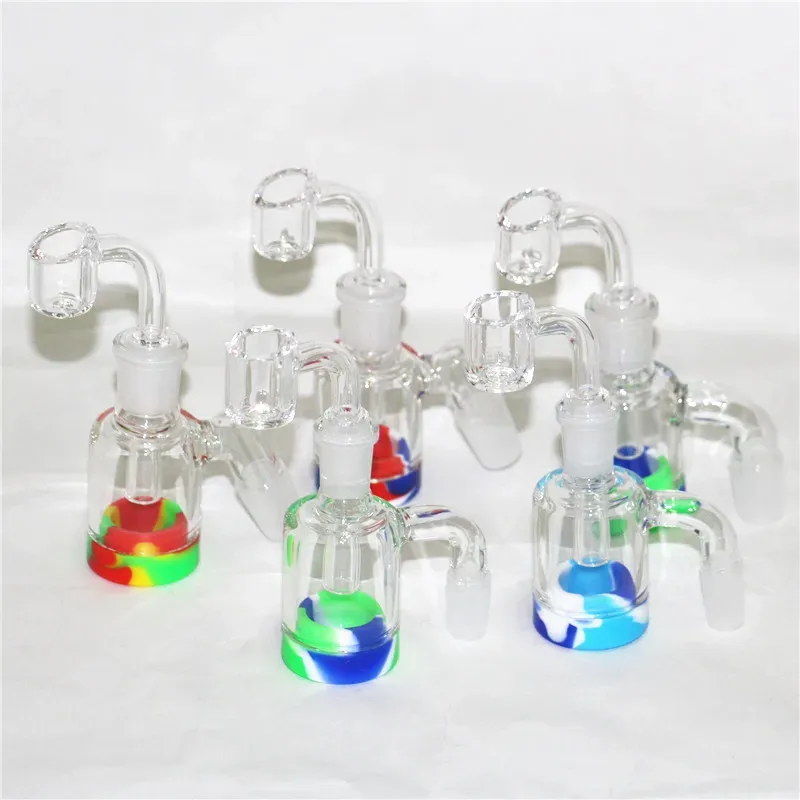 hookahs Ash catcher 14 18 mm joint ashcatcher 45 degree angle clear for Water Glass Recycler oil rig bong pipes