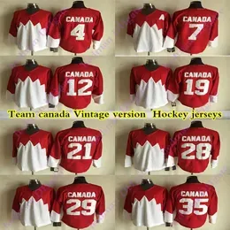 CUSTOM Hockey 1972 Team Canada CCM Vintage Jerseys 4 BOBBY ORR 7 PHIL ESPOSITO 12 YVAN COURNOYER 29 KEN DRYDEN 19 PAUL HENDERSON Hockey Jers