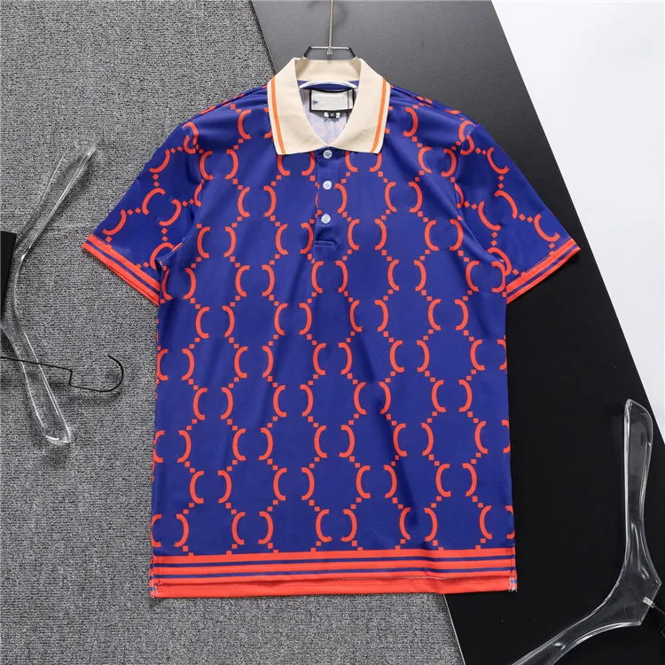 24ss Designer Men's T-shirt Polos Summer Fashion Short sleeved Shirt European and American Polo Neck T-shirt Small Letter Print High Quality Casual Wear Large M-3XL